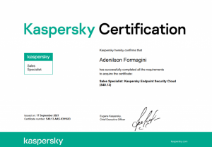 Sales Specialist Kaspersky Endpoint Security Cloud - Adenilson