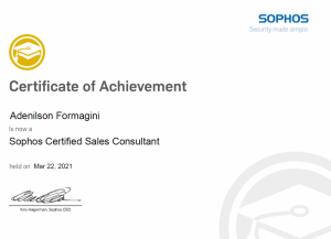 Sophos Certified Sales Consultant - Adenilson