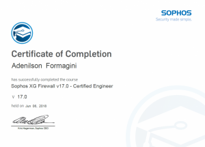 Sophos XG Firewall v17.0 - Engineer - Adenilson