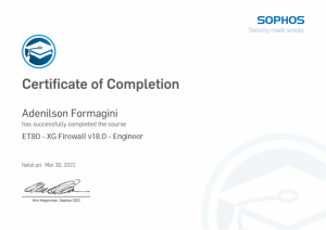 Sophos XG Firewall v18.0 - Engineer - Adenilson